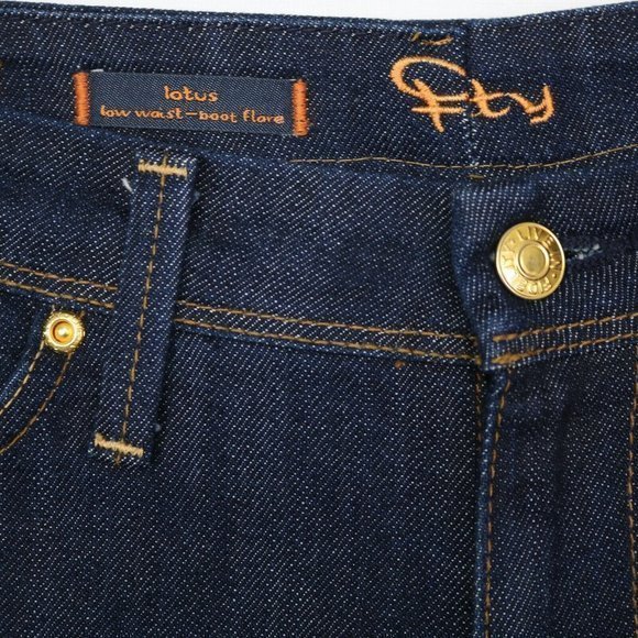 Fidelity Lotus Boot Flare Jeans Low Waist Stretch Dark 27 34 - Picture 10 of 12
